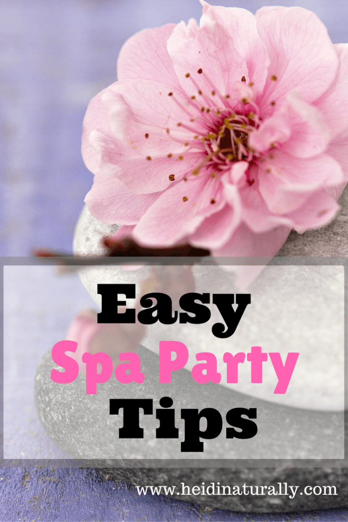 spa party with essential oils
