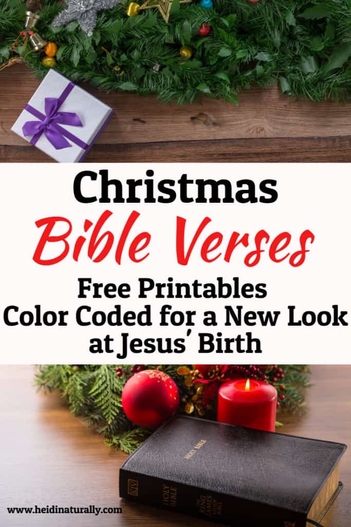 Christmas Bible Verses Color Coded - Free Printable