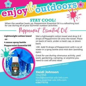 peppermint oil to stay cool