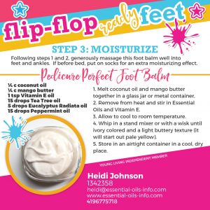 Essential oil foot balm recipe