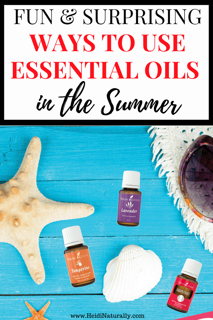 Find out the fun and surprising ways your family can use essential oils this Summer. Get the best recipes, products and options for using oils effectively. #summer #essentialoils #heidinaturally