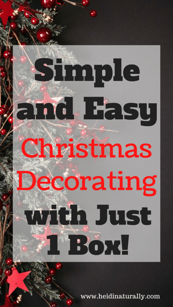 Find out how to decorate your home for Christmas with one box of decorations. Learn to make it look like you've spent hours decorating when it took minutes.