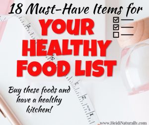 healthy shopping list