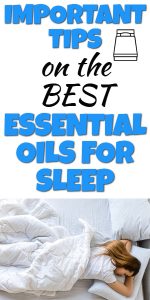 Essential oils for good sleep