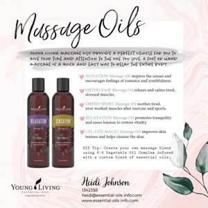 Massage oils with essential oils