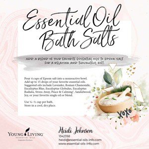 Essential oil bath salts